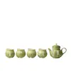 Ino Kiyosong Lindo Conejo Brote Verde Set de Té Kung Fu - Una Tetera y Cuatro Tazas, Vajilla de Té Pintada a Mano de Alta Gama, Regalo de Negocios