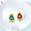 Accesorios DIY para Cerradura Segura Diseño de Paleta, Colgantes de Esmalte Chapados en Oro, Dijes de Gota de Agua Chapados en Latón Dorado, Estilo Dulce