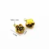 Acero Inoxidable Oro 18K Flor Rosa Colgante DIY Moda Francesa Collar Pulsera Pendiente Accesorios Transfronterizo