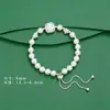 Pulseira de Pérolas Fashionable Estilo Ins de Luxo Leve com Design Exclusivo e Pedras de Zircônia, um Presente para Namoradas ou Amigas no Festival Qixi, Atacado
