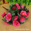 Simulação de fornecimento direto da fábrica 7 garfos Azalea Shopping área verde projeto canteiro de flores cerca decoração Azalea flores falsas