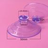 Ventosa de PVC transparente engrosada de fábrica ventosa de vacío cabeza de hongo plástico ventosa grande 50 mm cabeza redonda rosca ventosa para casco