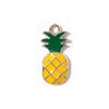Colgante de gota de aceite de aleación de piña tridimensional con forma de fruta de dibujos animados, collar, pulsera, joyería para mujer, pequeños accesorios, fabricantes en stock