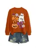 Sudadera linda y divertida de Halloween para mujer con diseño de fantasma, moño, flor, calabaza, murciélago para Amazon, Wish y tiendas independientes