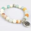 Venta directa de fábrica comercio exterior pulsera de ojo de tigre amarillo natural pulsera de cuentas de barril magnéticas negras individuales al por mayor