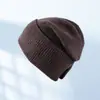 Chapéu de Lã Tricotado Estilo Coreano Novo para Outono e Inverno para Mulheres, Touca Protetora de Orelhas, Chapéu Pulôver de Lã Quente para Exterior, Moderno