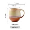 Copo Retrô Americano Caneca de Cerâmica com Tampa Colher Xícara de Café Copo de Água para Escritório Xícara de Chá para Aveia Xícara de Café da Manhã