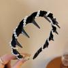 Diadema Antideslizante Ondulada con Dientes para Mujer, Accesorio Versátil para el Cabello para Recoger Mechones Sueltos y Realzar una Coronilla Alta