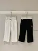 Wgwe2026 Jeans de Verano Retro Estilo Simple Versátiles Adelgazantes de Cintura Alta Rectos con Abertura Cortos para Mujer W10347