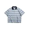 Cárdigan Polo de Manga Corta a Rayas de Bloques de Color Estilo Japonés Rumeng para Hombre 2026 Nuevo Diseño de Verano Camisa Top