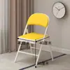 Silla plegable mediana-alta 35cm para adulto, silla con respaldo para el hogar, silla de estudio para estudiante, asiento portátil para oficina, taburete pequeño, silla de comedor