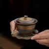 Estilo Japonés Bol Cubierto No Caliente Kung Fu Juego de Té Taza de Té Portátil Cerámica Gruesa Juego de Té Dorado Fabricante de Tetera Venta al por Mayor
