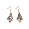 Venta directa de fábrica, lote de pendientes europeos y americanos, AliExpress, joyería navideña, pendientes colgantes de árbol de Navidad.