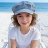 Atacado 2026 Primavera Novo Chapéu Octogonal de Sarja para Mulheres, Estilo Coreano, Emagrecimento Facial, Chapéu de Sol Versátil, Chapéu de Artista Retrô, Moderno