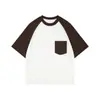 Camiseta de Manga Curta com Bolsos, Algodão Penteado Pesado 300g, Impressão de Logo Personalizado, Unissex, Versátil