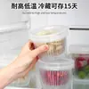 Caja de Conservación de Cebolleta Estilo Japonés, Caja de Almacenamiento de Doble Capa para Cebolletas, Jengibre y Ajo, con Función de Drenaje, Caja de Conservación de Alimentos para Refrigerador