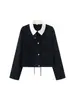 ZA comercio exterior transfronterizo artículo popular de ropa para mujer 2026 otoño nuevo moda europea y americana cuello de pana chaqueta retro americana para mujer