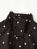 ZA comercio exterior transfronterizo artículo popular de ropa para mujer 2026 otoño nuevo moda europea y americana chaqueta bomber holgada de puntos negros