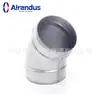 Conexões de tubo espiral de ventilação material ferro galvanizado cotovelo de 45 graus com cola sem cola flangeado ou não