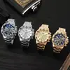 Nuevo moda europea y americana hombres negocios simple esfera grande banda de acero hombres reloj Medio Oriente explosiones fabricantes en stock lote