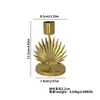 Portavelas de Arte en Metal y Hierro de Venta Caliente Transfronteriza, Decoración de Atmósfera de Sala de Estar de Gama Alta, Portavelas e Incienso, Portavelas de Hoja de Planta