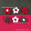 Flor de camélia flor de pompom feita à mão DIY acabada acessórios de vestuário presente de Natal flor de lã decorativa gancho de mão