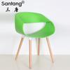 Soporte de Silla Engrosado para Salas de Negociación, Sillas de Plástico de Colores para Tiendas de Té de Leche, Sillas de Comedor de PP Simples para Sala de Estar y Comedor con Reposabrazos