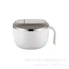 Tigela Grande para Macarrão Instantâneo de Aço Inoxidável 304 de Grau Alimentício com Tampa Tigela para Macarrão Instantâneo para Dormitório de Estudante Tigela Fácil de Limpar e Drenável