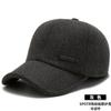 Chapéu masculino de inverno para meia-idade e idosos, boné de beisebol para pai, com abafadores de ouvido quentes espessados, boné com aba, chapéu velho de todos os jogos para atividades ao ar livre