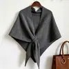 Bufanda triangular estilo perezoso para mujer, otoño e invierno, protección cálida para el cuello, calentador de cuello, nuevo 2026, color liso, para habitación con aire acondicionado, chal grande, prenda exterior