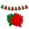 Decoraciones Navideñas al por Mayor Banderines de Tejido No Tejido Diseño de Escena para Ventana de Centro Comercial Banderines Colgantes de Flor de Fieltro Hechos a Medida