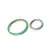 Llavero de acero inoxidable de colores con recubrimiento al vacío llavero lindo llavero con anillo plano apertura llavero regalo