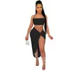Xy9100 Verão Novo Amazon Aliexpress Europeu e Americano Sexy Feminino Vazado com Cadarço Minissaia Conjunto de Duas Peças