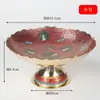 Cuenco de pavo real de colores de Nepal, plato de caramelo de aleación de cobre, bandeja de frutas, bandeja de bocadillos, artículo de artesanía, cuenco decorativo para sala de estar para ofrecer a Buda