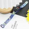 Novo Produto Pintura a Óleo Floresta Fresca e Luxuosa Estilo Impresso Tela de Toque À Prova d'Água LED Relógio para Estudantes, Relógio Eletrônico Atacado