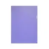 Carpeta transparente morada en forma de L, funda de plástico para documentos para clasificación de documentos de una sola página