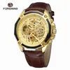 Reloj Mecánico Semiatomático Impermeable de Moda Casual Estilo Europeo y Americano para Hombre Forsining