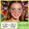 Adesivos Faciais de Maquiagem para Jogo de Futebol de Halloween e Natal Transfronteiriços, Adesivos de Tatuagem de Maquiagem de Fantasma Fofo, Adereços de Fotografia