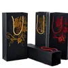 Bolsas de Papel para Vino Tinto en Stock, Bolsas Gruesas para Vino, Bolsas de Regalo Navideñas, Bolsas de Recuerdo, Logo Personalizable