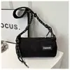Bolsa de Textura Escarchada para Mujer, Bolso Almohada Cilíndrico de Moda, Nuevo Modelo 2025, Bolso Versátil de Gran Capacidad Casual y Elegante para Mujer