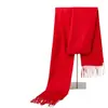 Lenço Vermelho para Reunião Anual com Logo Impresso, Grande Lenço Vermelho Chinês Vermelho, Lenço Vermelho Ancestral Personalizado, Imitação de Caxemira