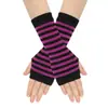 Suministro Directo de Fábrica Transfronterizo Guantes de Punto sin Dedos Rayas de Anime Mangas de Muñeca para Usar con los Dedos Mangas Falsas Delgadas Infantiles Expuestas
