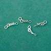 Hebilla de Plata de Ley S925 Hebilla Combinada Hebilla Conectora de Collar Wenwan Gancho de Signo de Interrogación Cadena para Suéter Pulsera Accesorios de Plata