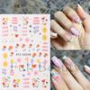 Pegatinas para Uñas Graffiti New Sun Transfronterizas Flor Tulipán Amor Adhesivas Pegatinas para Uñas Pegatinas para Uñas Lote Mixto