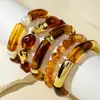 Joias Europeias e Americanas Boêmio Retrô Assimétrico Contas de Arroz Pulseira de Contas Cor Contrastante Multicamadas Empilhável Pulseira Atacado
