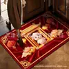 Felpudo festivo de Año Nuevo, resistente a la suciedad, se puede cortar a medida, diseño de dibujos animados, quita polvo, lavable, alfombrilla antideslizante, disponible para venta al por mayor
