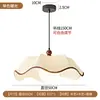 Lâmpada de comércio exterior E27 vento Nanyang estudo quarto sala de jantar lustre estilo Wabi-sabi retrô mesa de jantar tecido japonês estilo antigo meio