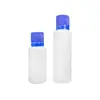 Botella dispensadora de plástico blanca sellada antirrobo, botella de muestra líquida de 80 ml/120 ml, botella vacía para envasado de pesticidas y químicos