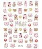 Pegatinas Calcomanías para Uñas Portátiles Panda Mariquita de Siete Estrellas Tortuguita Colección Linda Cuadrícula Completa Linda Pegatinas para Uñas DIY