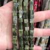 Ágata de cristal 6mm quadrado contas soltas pedra do imperador verde dourado olho de tigre contas quadradas acessórios de jóias semi-acabado contas quadradas